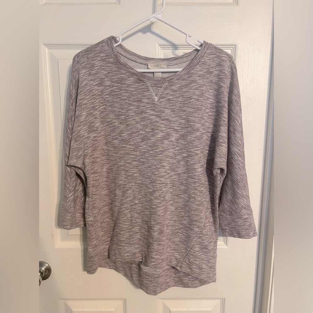 Ann Taylor Loft athletic 3/4 sleeve pullover top size small